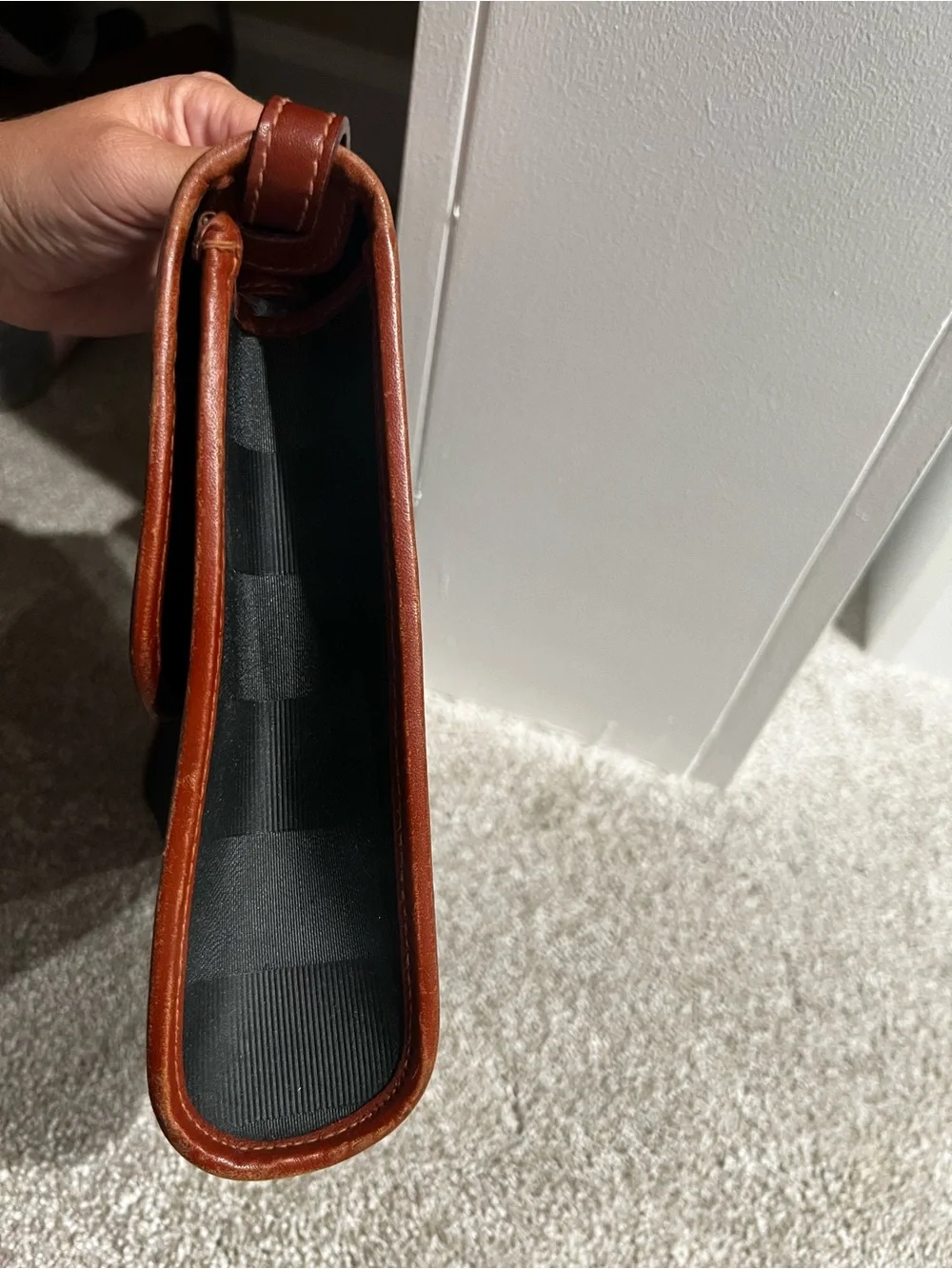 Vintage Fendi Pequin Striped Flap Shoulder/Crossbody Bag
